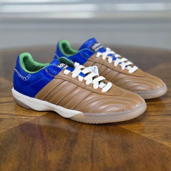 Adidas Wales Bonner x Samba Millennium Pony Women's 8.5 Nappa Brown Blue IF6704 - Picture 4 of 15
